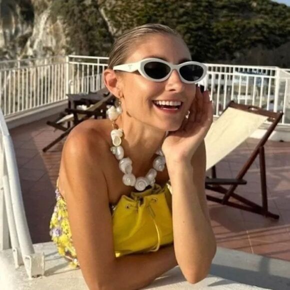 BRAND NEW PRADA PR26ZS 17K08Z Talc/Dark Grey Women Sunglasses - Picture 14 of 14